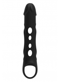 Черная насадка-удлинитель Vibrating Extender With Remote с вибрацией - Dream Toys - в Казани купить с доставкой