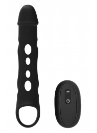 Черная насадка-удлинитель Vibrating Extender With Remote с вибрацией - Dream Toys - в Казани купить с доставкой