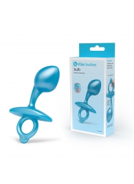 Голубая анальная пробка для массажа простаты Bulb Silicone Prostate Plug - 10,7 см. - b-Vibe - в Казани купить с доставкой