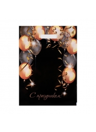 Пакет с вырубной ручкой и принтом в виде шариков (30х40 см) - Сима-Ленд - купить с доставкой в Казани