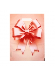 Пакет с принтом в виде банта с вырубной ручкой (30х40 см) - Сима-Ленд - купить с доставкой в Казани