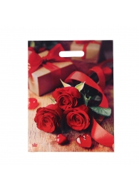 Пакет с принтом в виде роз (31х40 см) - Сима-Ленд - купить с доставкой в Казани