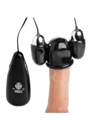 Черная стимулирующая насадка для головки полового члена Multi Speed Vibrating Penis Head Teaser - XR Brands - в Казани купить с доставкой