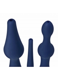 Набор из 3 универсальных насадок для анального душа Universal 3 Piece Silicone Enema Attachment Set - XR Brands - купить с доставкой в Казани