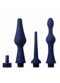 Набор из 3 универсальных насадок для анального душа Universal 3 Piece Silicone Enema Attachment Set - XR Brands - купить с доставкой в Казани