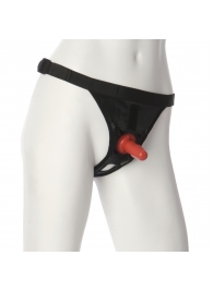 Трусики со штырьком для фиксации насадок Ultra Harness with Plug - Doc Johnson - купить с доставкой в Казани