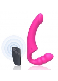 Розовый безремневой страпон Straples Strap-On Dildo - Erokay - купить с доставкой в Казани