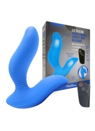 Синий вибромассажер простаты 3,5’’ Remote Control Curve P-spot Massager - 12 см. - Erokay - в Казани купить с доставкой