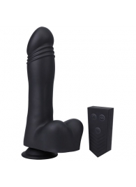 Черная мини-машина на присоске Piston Thruster - Doc Johnson - купить с доставкой в Казани