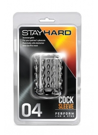 Прозрачная насадка с бороздками STAY HARD COCK SLEEVE 04 CLEAR - Blush Novelties - в Казани купить с доставкой