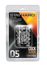 Прозрачная насадка с капельками STAY HARD COCK SLEEVE 05 CLEAR - Blush Novelties - в Казани купить с доставкой