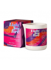 Массажная свеча Light My Fire Coconut с ароматом кокоса - 65 гр. - Love to Love - купить с доставкой в Казани