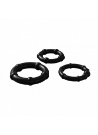 Набор из 3 черных эрекционных колец Babooom Ring Set - Adrien Lastic - в Казани купить с доставкой