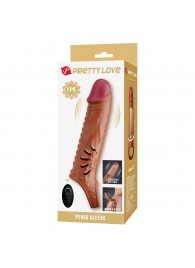 Коричневая вибронасадка с подхватом мошонки и пультом ДУ - Baile - в Казани купить с доставкой