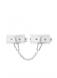 Белые мини-оковы со скруглёнными углами - Pecado - купить с доставкой в Казани