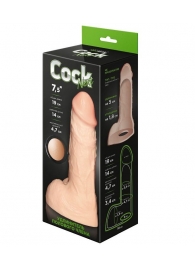 Телесный фаллоудлинитель с мошонкой Cock Next - 19 см. - LOVETOY (А-Полимер) - в Казани купить с доставкой