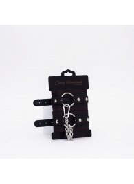 Черно-красные кожаные оковы - Crazy Handmade - купить с доставкой в Казани