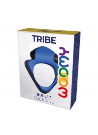 Синее эрекционное кольцо Wooomy Tribeс с вибрацией - Adrien Lastic - в Казани купить с доставкой