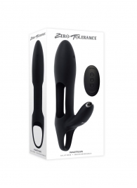 Черная насадка на пенис с вибрацией Nautilus - Zero Tolerance - в Казани купить с доставкой