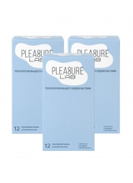 Набор из 3 упаковок ультратонких презервативов Pleasure Lab (по 12 шт.) - Pleasure Lab - купить с доставкой в Казани
