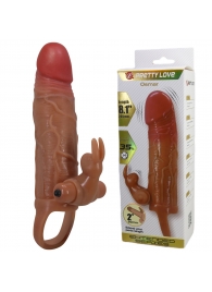 Карамельная вибронасадка с клиторальным стимулятором Osmar - 20,5 см. - Baile - в Казани купить с доставкой