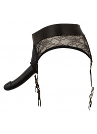 Черный женский страпон Strap-on Set: трусики и насадка - Orion - купить с доставкой в Казани