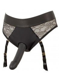 Черный женский страпон Strap-on Set: трусики и насадка - Orion - купить с доставкой в Казани