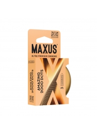 Точечные презервативы MAXUS 2000 Amazing Dots с железным кейсом - 3 шт. - Maxus - купить с доставкой в Казани