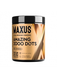 Точечные презервативы MAXUS 2000 Amazing Dots с железным кейсом - 15 шт. - Maxus - купить с доставкой в Казани