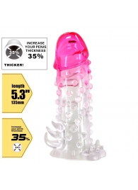 Прозрачно-розовая насадка на пенис Wilford - 13,5 см. - Baile - в Казани купить с доставкой