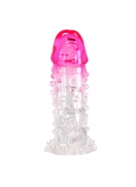 Прозрачно-розовая насадка на пенис Wilford - 13,5 см. - Baile - в Казани купить с доставкой