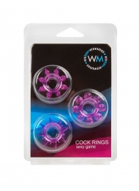 Набор из 3 лиловых эрекционных колец различной формы - Erowoman-Eroman - в Казани купить с доставкой