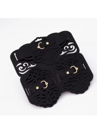 Фигурный набор для БДСМ-игр с узорами и золотистой фурнитурой - Crazy Handmade - купить с доставкой в Казани