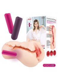Мастурбатор-вагина с вибрацией Jenny Onahole edition 005 - KOKOS - в Казани купить с доставкой