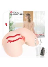 Мастурбатор-полуторс с двойным слоем материала и вибрацией Jenny Onahole Real Hips - KOKOS - в Казани купить с доставкой