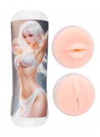 Двусторонний мастурбатор в колбе аниме - вагина и ротик - Tokyo Style - в Казани купить с доставкой