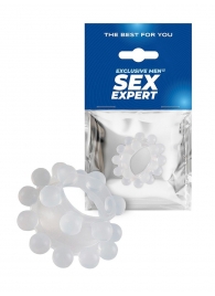 Эластичное эрекционное кольцо с двумя рядами шариков - Sex Expert - в Казани купить с доставкой