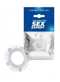Эластичное эрекционное кольцо с шишечками и шипами - Sex Expert - в Казани купить с доставкой