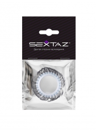 Эластичное эрекционное колечко с черными «ресничками» - Sextaz - в Казани купить с доставкой