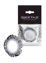 Эластичное эрекционное колечко с черными «ресничками» - Sextaz - в Казани купить с доставкой