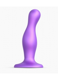 Фиолетовая насадка Strap-On-Me Dildo Plug Curvy size M - Strap-on-me - купить с доставкой в Казани