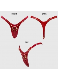 Красный пояс для фиксации насадок Strap-On-Me Leatherette Harness Fabulous - Strap-on-me - купить с доставкой в Казани