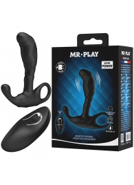 Черный изогнутый массажёр простаты с вибрацией и пультом ДУ - Baile - в Казани купить с доставкой