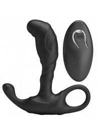 Черный изогнутый массажёр простаты с вибрацией и пультом ДУ - Baile - в Казани купить с доставкой