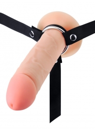 Мужской полый страпон на регулируемых ремешках - 22 см. - Sex Expert - купить с доставкой в Казани