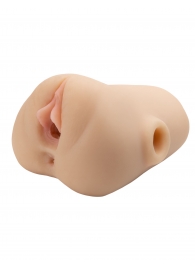 Телесный мастурбатор с вибрацией Double Pounder Vibrating Squeeze Stroker - Pipedream - в Казани купить с доставкой