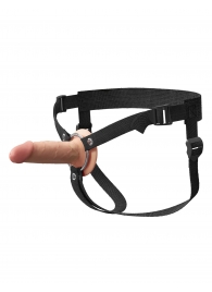 Телесный пустотелый фаллопротез 5’’ Hollow Silicone Strap-On - 14 см. - Pipedream - купить с доставкой в Казани