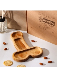 Деревянное блюдо для подачи в форме члена (25 х 16,5 х 1,7 см) - Сима-Ленд - купить с доставкой в Казани