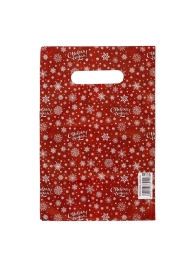 Красный подарочный новогодний пакет с вырубной ручкой (20х30 см) - Сима-Ленд - купить с доставкой в Казани