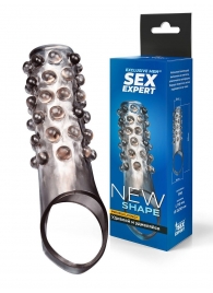 Дымчатая насадка на пенис с выпуклостями - 11 см. - Sex Expert - в Казани купить с доставкой